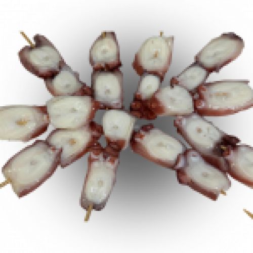 brocheta de pulpo en aove