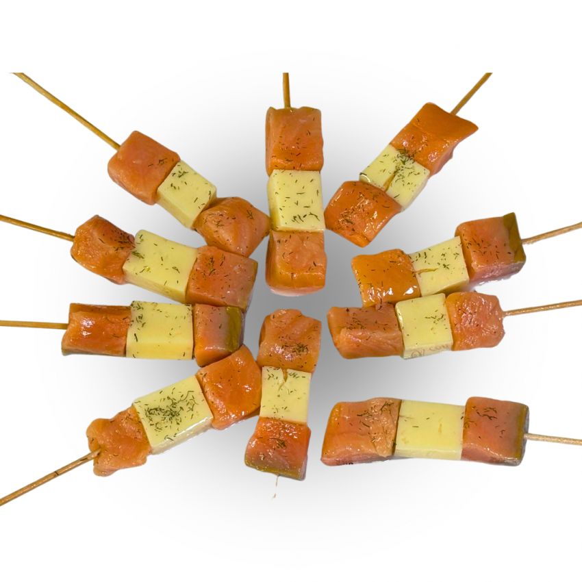 salmón ahumado y queso