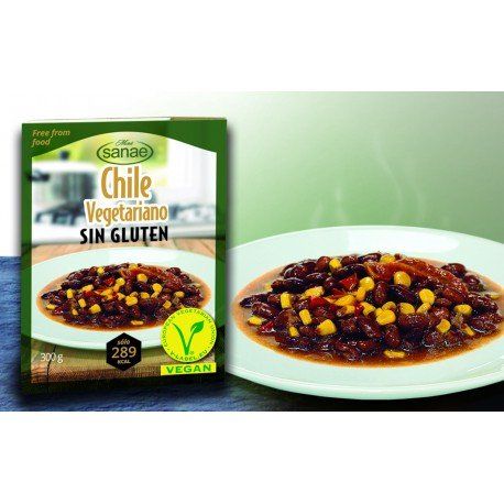 Chile Vegetariano, Sin Gluten, Sin Lactosa, Sin huevo