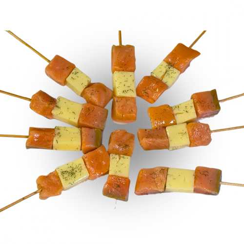 salmón ahumado y queso