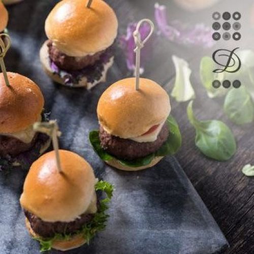 Bandeja de Mini hamburguesas variadas