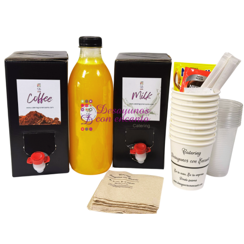pack de cafe zumo leche
