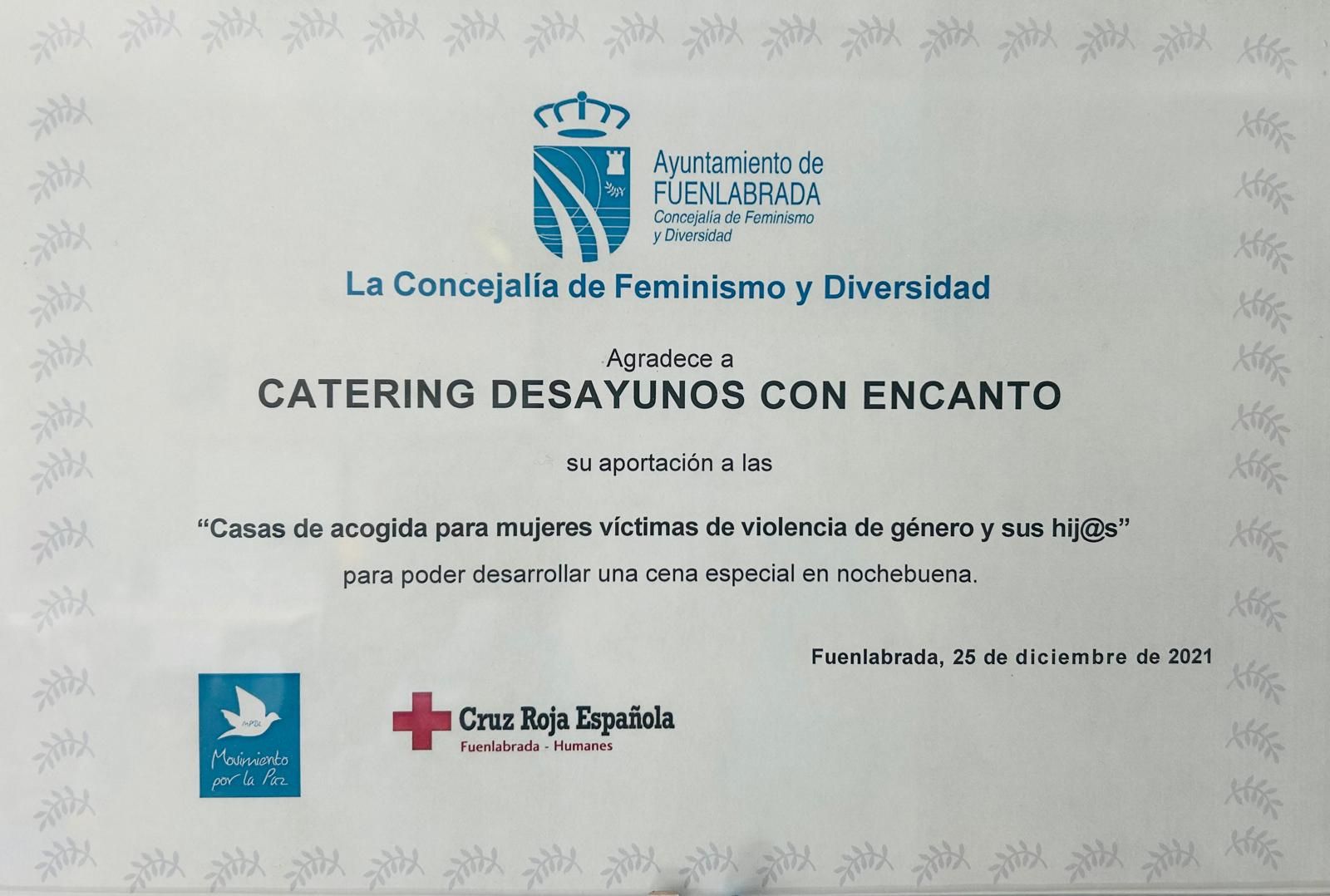 Reconocimiento de colaboración con las mujeres víctimas de violencia de género